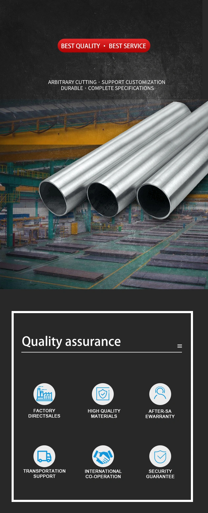 Factory Direct Sale 6061 6063 7075 Aluminum Alloy Pipe Extruded Aluminum Round Tube